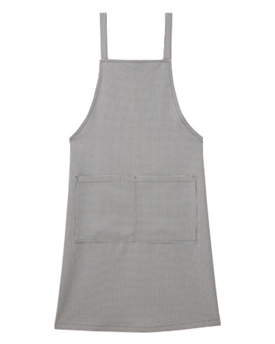 胸当てエプロン◆千鳥格子【非フッ素撥水 ツイル】