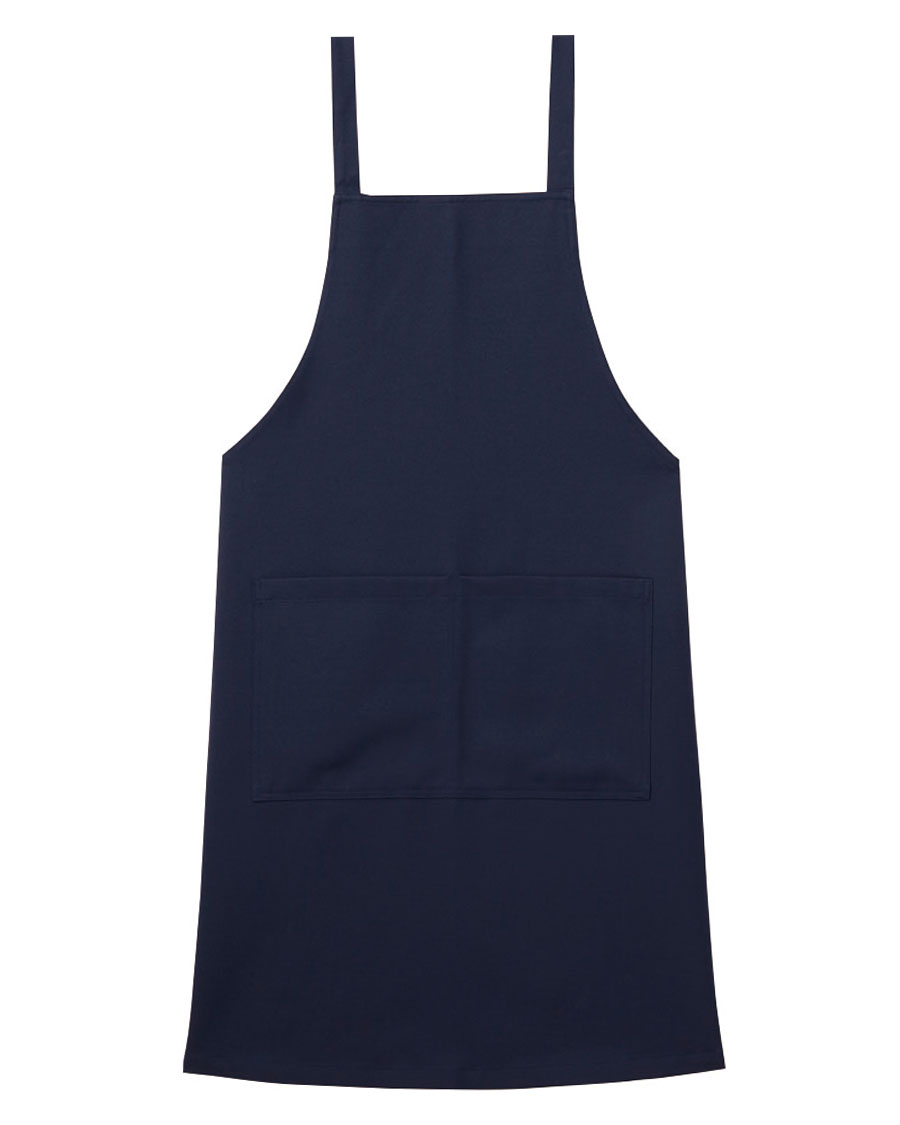 胸当てエプロン◆ネイビー【非フッ素撥水 ツイル】