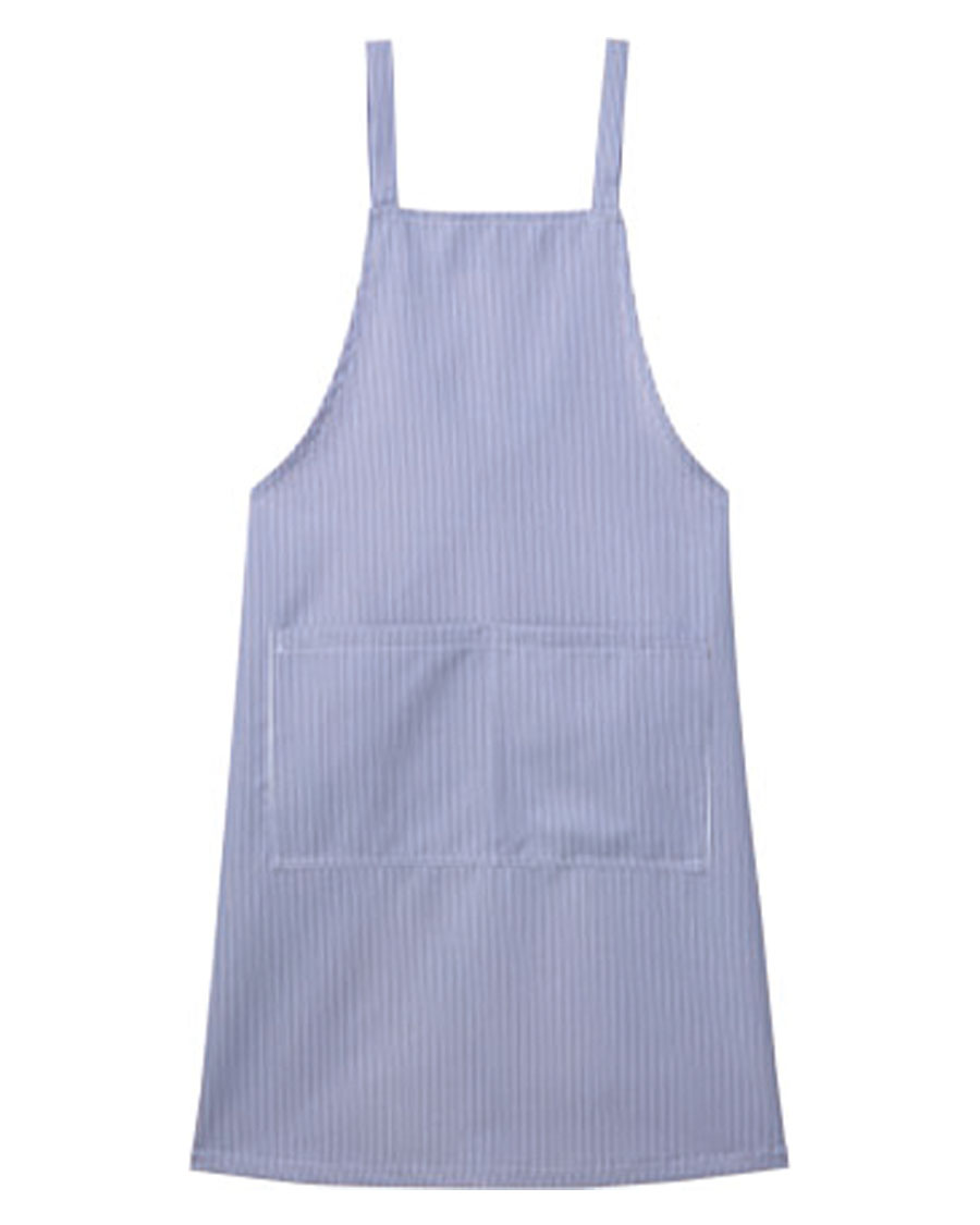 胸当てエプロン◆ホワイト*ネイビー【非フッ素撥水 ツイル】