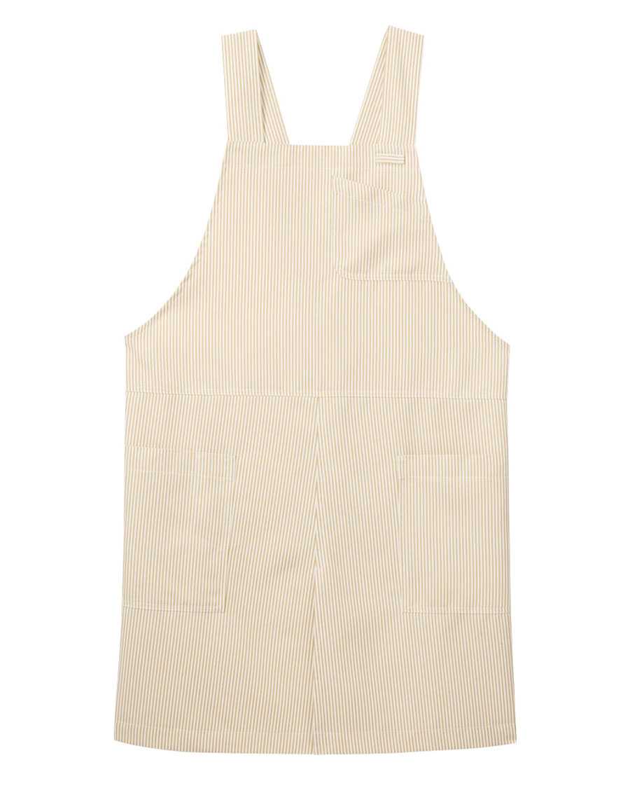 胸当てエプロン◆ホワイト*ベージュ【非フッ素撥水 ツイル】