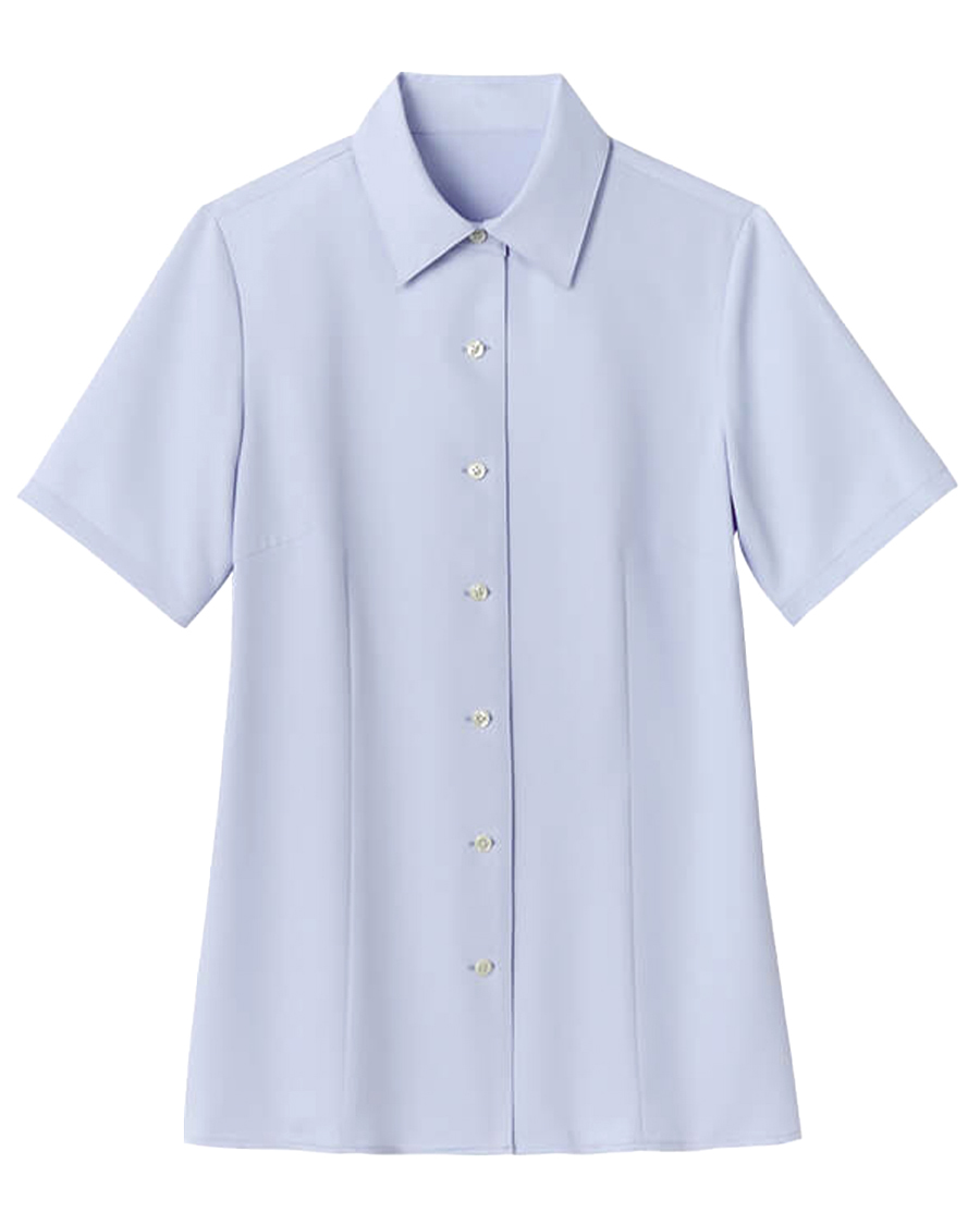 【クールカルゼ】レディスブラウス（半袖）◆ブルー