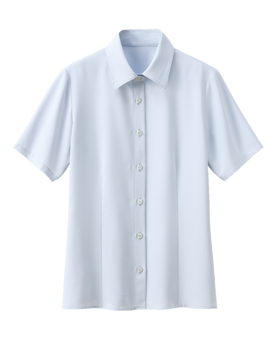 【クール・バスケット】半袖ブラウス◆ブルー