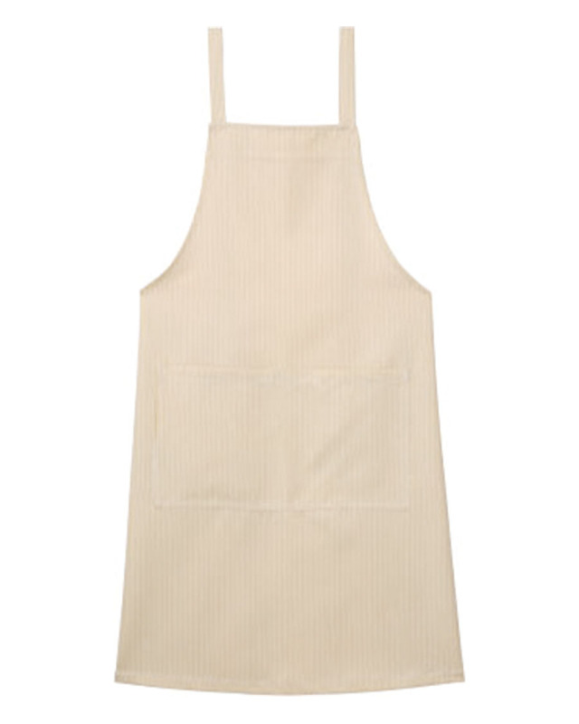 胸当てエプロン◆ホワイト*ベージュ【非フッ素撥水 ツイル】