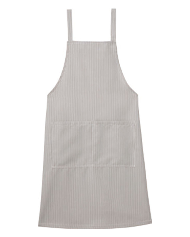 胸当てエプロン◆ホワイト*ブラック【非フッ素撥水 ツイル】