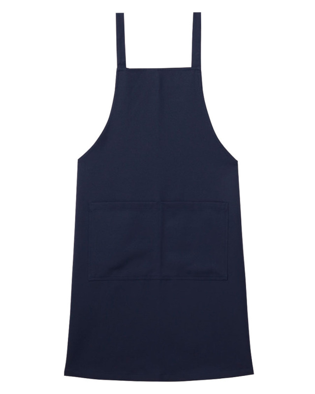 胸当てエプロン◆ネイビー【非フッ素撥水 ツイル】