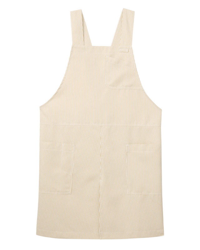 胸当てエプロン◆ホワイト*ベージュ【非フッ素撥水 ツイル】