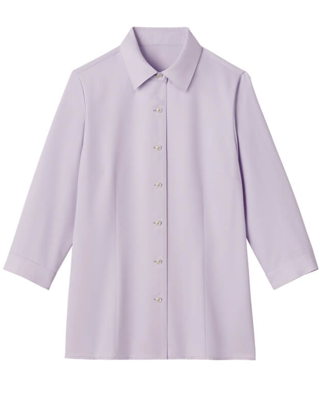 【クールカルゼ】レディスブラウス（七分袖）◆ラベンダー