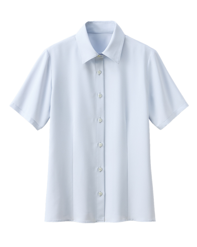 【クール・バスケット】半袖ブラウス◆ブルー