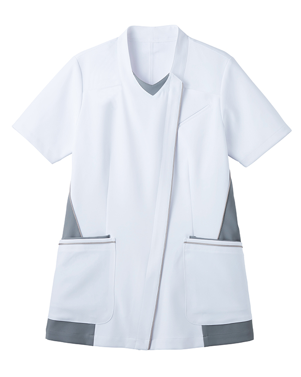 多機能ポケット付き吸汗速乾カラージャケット(グレー)