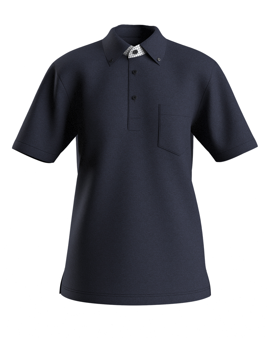 【アスリートスクラブ】男女兼用半袖ポロシャツ・ネイビー