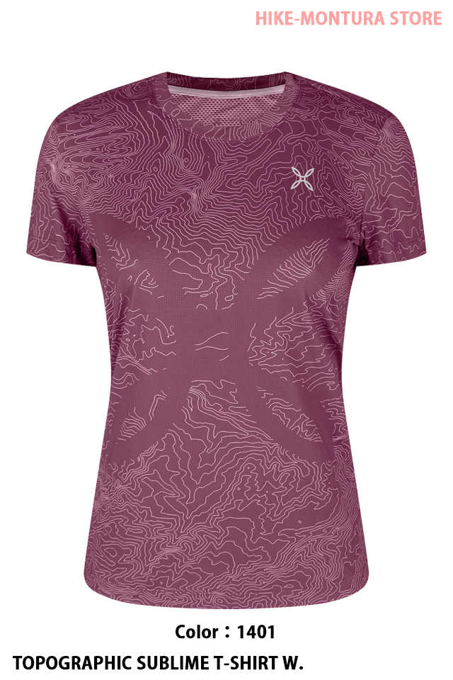 MONTURA TOPOGRAPHIC SUBLIME T-SHIRT WOMAN （MTGR93W）-1401