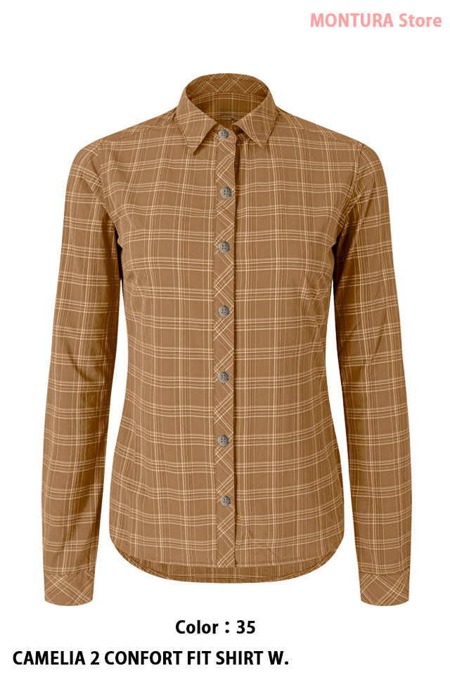 モンチュラ レディース 高機能長袖シャツ 山シャツ M 新品　MONTURA CAMELIA CONFORT FIT SHIRT WOM. MQLG46WC 04 MONTURA Store（モンチュラ ストア） Web 通販 「CAMELIA 2