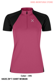 MONTURA HADE ZIP T-SHIRT WOMAN （MTZN38W）-595