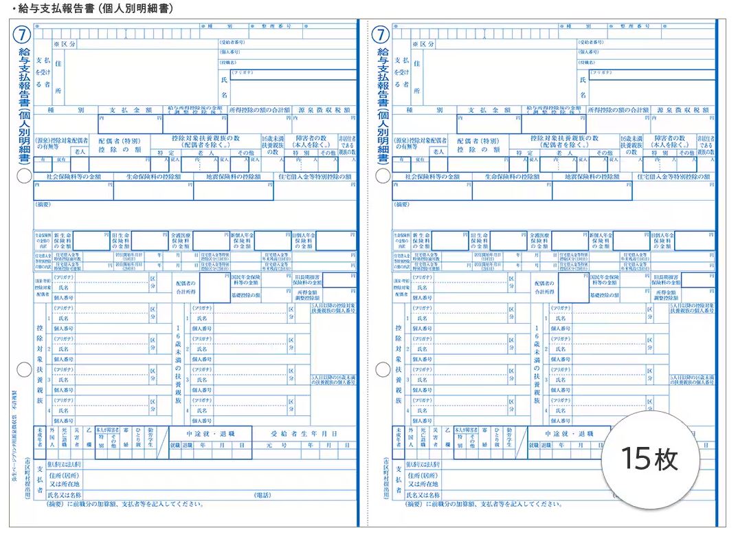 弥生 202500 令和6年分弥生ページプリンタ用源泉徴収票(30人用)【2024年11月1日発売開始！】