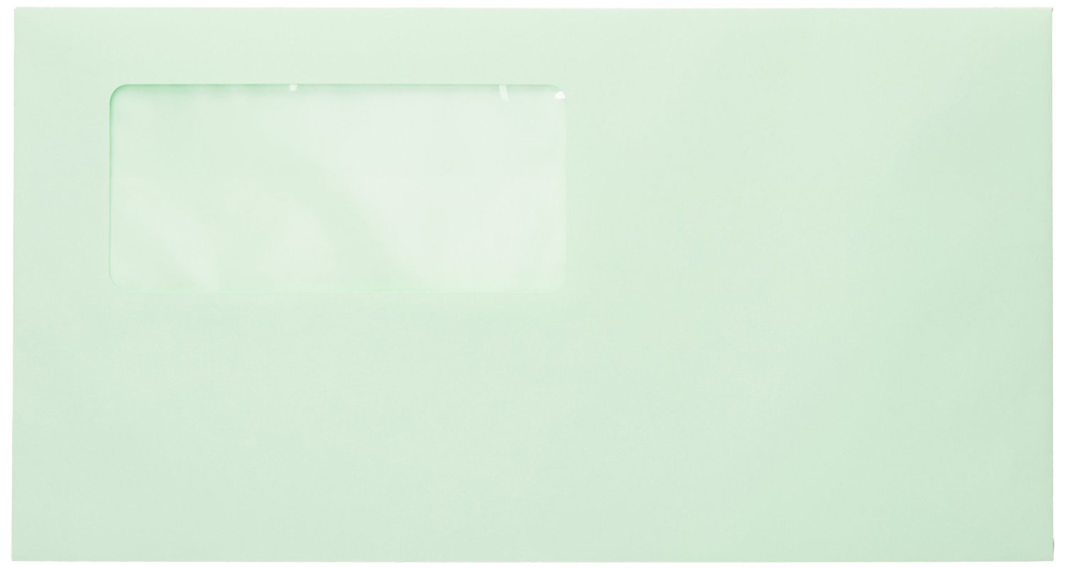 弥生 333108 窓付封筒 (グリーン)シールのり付き 200枚