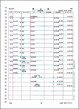 弥生 335001 元帳3行明細用紙 (1000枚）