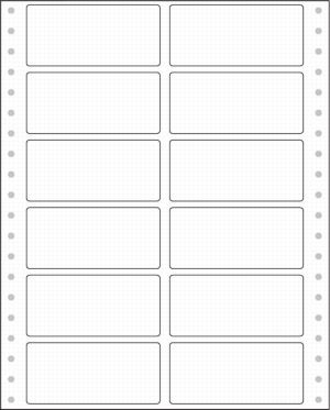 PCA PB332G タックシール(2連) 500枚