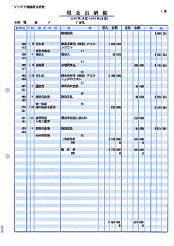 ソリマチ SR4301 出納帳 500枚 