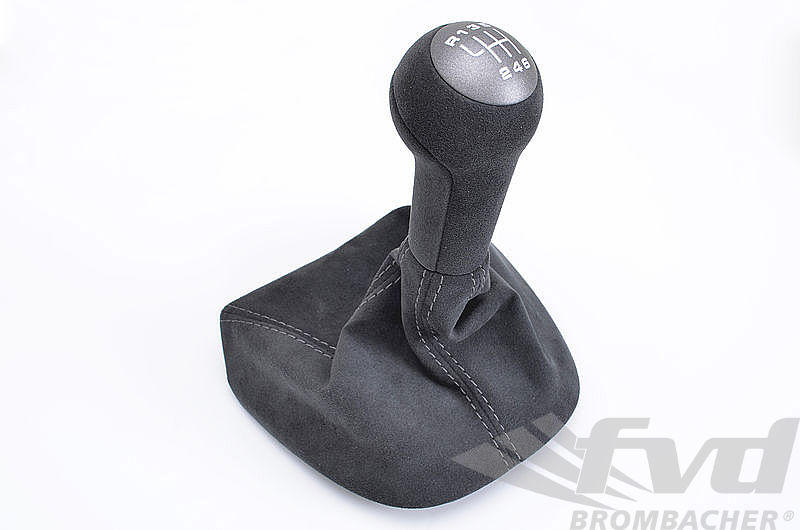 ポルシェ　997カレラMT　987ボクスター,ケイマンMT　ギアシフトブーツ（アルカンターラ）　Gear Knob with Boot