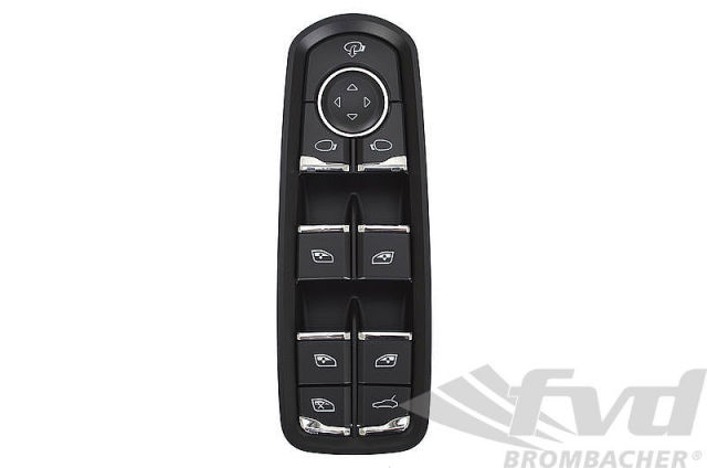 ポルシェ・970パナメーラ　P/Wスイッチ　パワーウィンドースイッチ　マットブラック