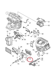 SAAB 9-5 ヒーターコア　（Nissens製）