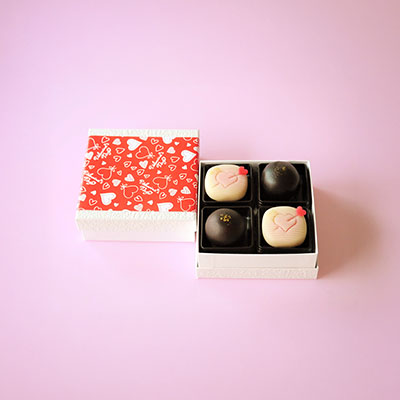 バレンタインデー限定上生菓子 4個入【オンライン販売期間：1/8から2/12AM】
