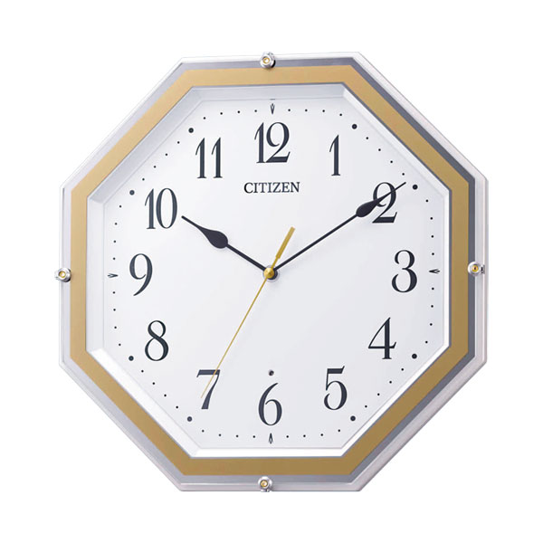 CITIZEN シチズン 暗くなると秒針を止め 音がしない 壁掛け時計 電波時計 8MY544-003 連続秒針 スイープ 文字入れ対応有料 取り寄せ品