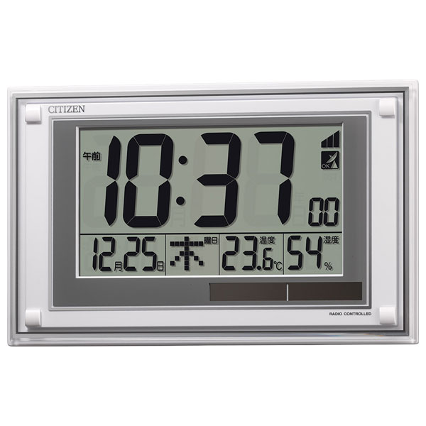 シチズン ソーラー 電波時計 CITIZEN デジタル 8RZ189-003 掛け置き兼用　文字 名入れ対応、有料　取り寄せ品