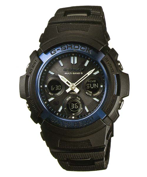 カシオ G-SHOCK ジーショック 電波ソーラー BLACK/BLUE メンズ腕時計 AWG-M100BC-2AJF 国内正規品 刻印対応有料 取り寄せ品