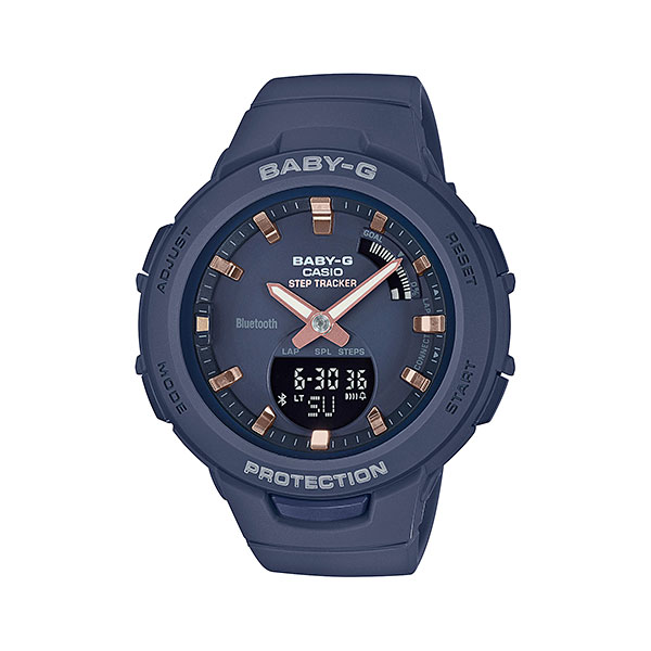 スマホと連携 歩数計付き 女性用 腕時計 カシオ ベビーG BSA-B100-2AJF CASIO Baby-G デジアナ 国内正規品 取り寄せ品