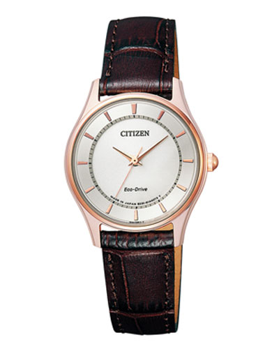 シチズン コレクション EM0402-05A 革バンド エコドライブ ソーラー 腕時計 CITIZEN レディース 裏ブタへの刻印対応有料 取り寄せ品「c-ka」