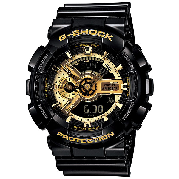 カシオ Ｇショック CASIO G-SHOCK GA-110GB-1AJF ブラック×ゴールド メンズ腕時計 アナデジ 国内正規品 刻印対応有料 取り寄せ品