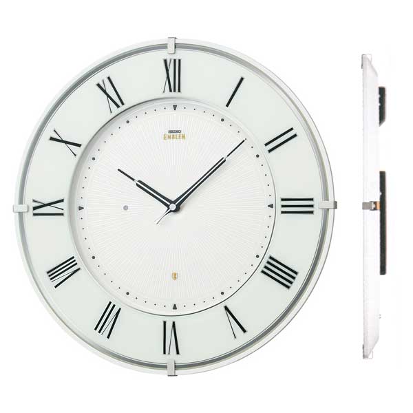 壁掛け時計 セイコー SEIKO 電波時計 エンブレム EMBLEM HS542W 文字入れ不可 送料無料 取り寄せ品