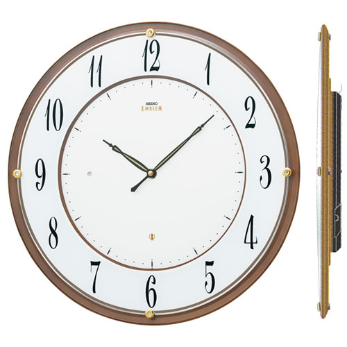 壁掛け時計 セイコー SEIKO 電波時計 エンブレム EMBLEM HS548B 文字入れ不可 送料無料 取り寄せ品「sw-ka」