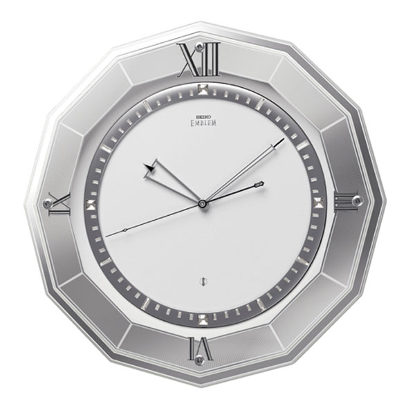 壁掛け時計 セイコー HS555S  GPS衛星電波時計 エンブレム SEIKO EMBLEM 文字入れ不可 取り寄せ品