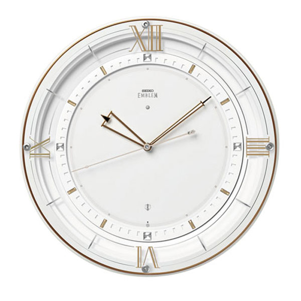 壁掛け時計 セイコー HS556W  電波時計 エンブレム SEIKO EMBLEM 文字入れ不可 送料無料 取り寄せ品 要在庫確認