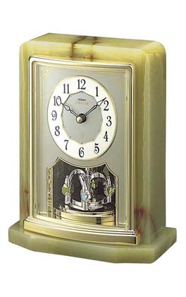 オニキス枠 エンブレム置き時計セイコー SEIKO EMBLEM HW465G　文字入れ対応《有料》　送料無料　取り寄せ品