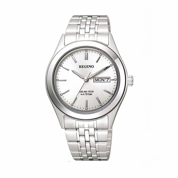 ソーラー時計 KM1-113-11 日・曜日付き デイデイトシチズン 男性用 腕時計 紳士用 レグノ