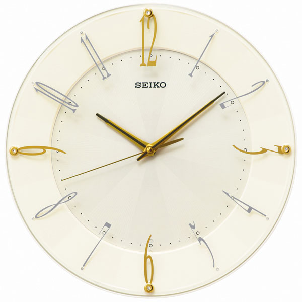 セイコー SEIKO 暗くなると秒針を止め 音がしない 壁掛け時計 電波時計 掛時計 KX214C スイープ 文字入れ対応有料