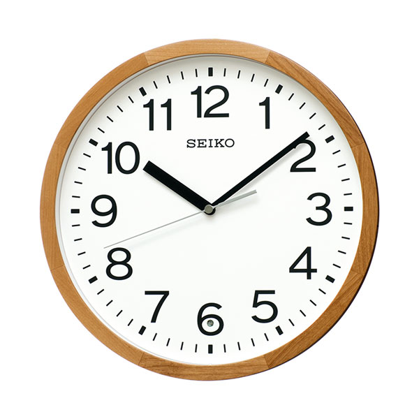 セイコー SEIKO 暗くなると秒針を止め 音がしない 壁掛け時計 KX249B 電波時計 文字入れ対応有料
