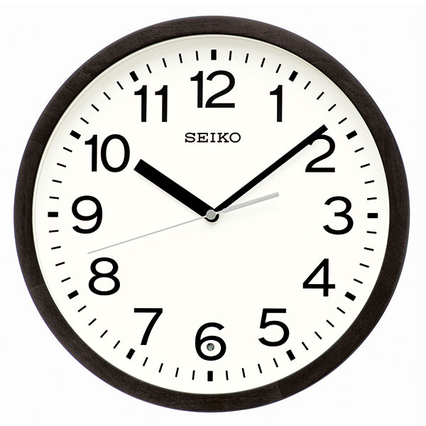 セイコー SEIKO 暗くなると秒針を止め 音がしない 壁掛け時計 KX249K 電波時計 文字入れ対応、有料 取り寄せ品