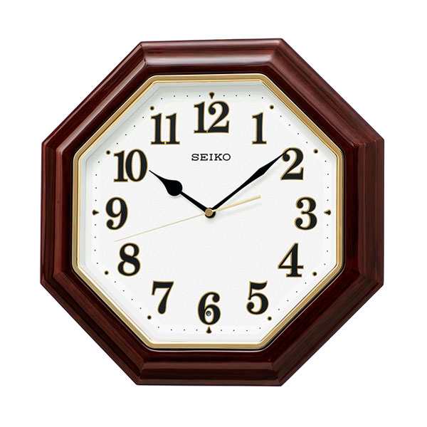 暗くなると秒針を止め 音がしない 壁掛け時計 KX251B 電波時計 セイコー SEIKO　文字入れ対応、有料 取り寄せ品