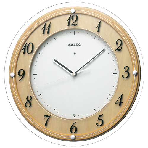 セイコー SEIKO 電波時計 壁掛け時計 暗くなると秒針を止め 音がしない 掛時計 連続秒針 KX321A　文字入れ対応《有料》　取り寄せ品