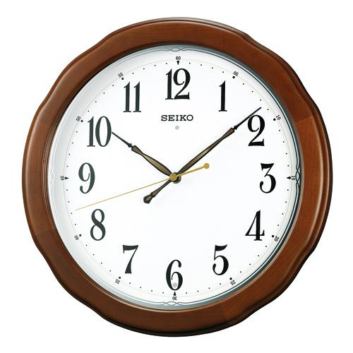 暗くなると秒針を止め 音がしない 電波時計 壁掛け時計 連続秒針 セイコー SEIKO 掛時計KX326B 文字入れ対応有料 取り寄せ品 要在庫確認