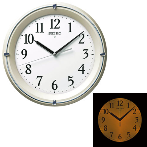 暗くなると光る壁掛時計 掛け時計 電波時計 KX381S セイコー SEIKO　文字入れ対応《有料》　取り寄せ品