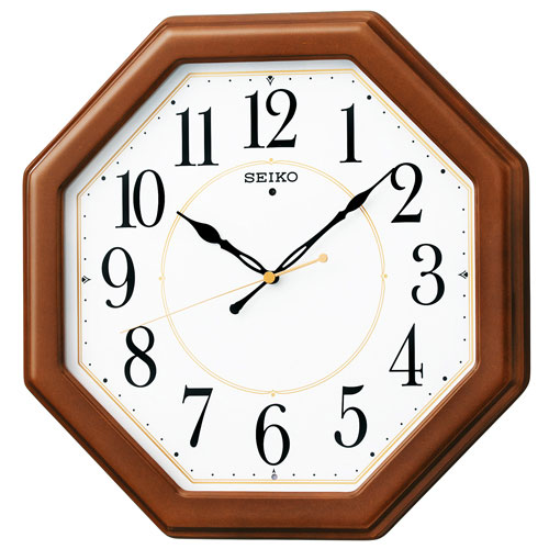 暗くなると秒針を止め 音がしない 壁掛け時計 掛時計 電波時計 KX389B セイコー SEIKO 文字入れ不可「sw-ka」