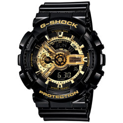 カシオ Ｇショック CASIO G-SHOCK GA-110GB-1AJF ブラック×ゴールド メンズ腕時計 アナデジ 国内正規品 刻印対応有料 取り寄せ品