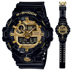 カシオ Ｇショック GA-710GB-1AJF CASIO G-SHOCK ブラック系 ゴールドカラー メンズ 腕時計 アナデジ 国内正規品 刻印対応有料 取り寄せ品