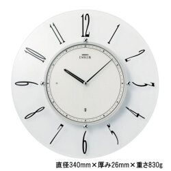 セイコー SEIKO 薄型 電波 掛時計 壁掛け 時計 エンブレム EMBLEM HS560W 球面 ガラス 取り寄せ品