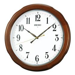暗くなると秒針を止め 音がしない 電波時計 壁掛け時計 連続秒針 セイコー SEIKO 掛時計KX326B 文字入れ対応有料 取り寄せ品 要在庫確認
